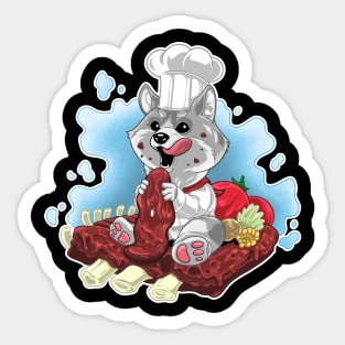 Dog Chef Illustration Sticker